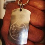 The Vet's dog tag. Been doing this.